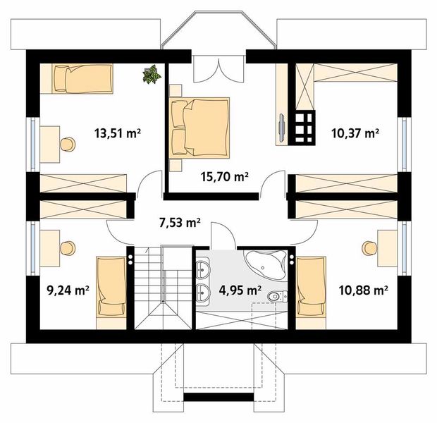 Poddasze projektu Orlik 2