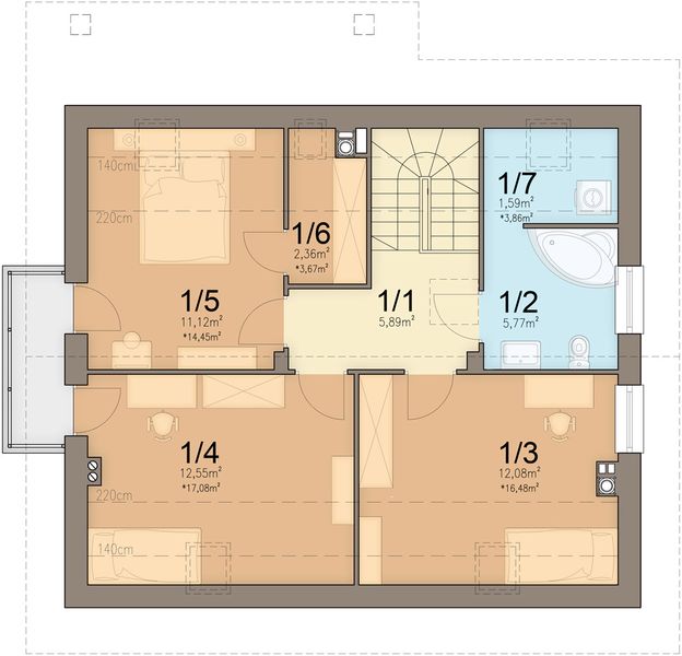 Poddasze projektu Pinia