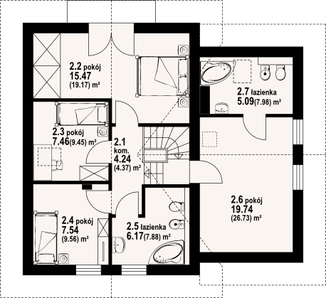 Poddasze projektu Gronowo 3