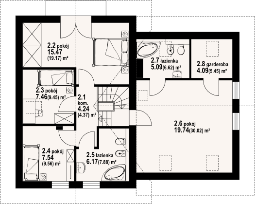 Poddasze projektu Gronowo 5