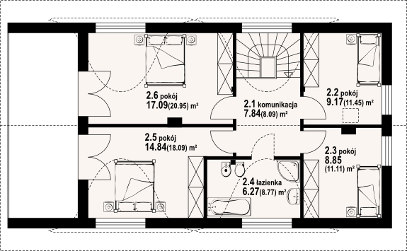 Poddasze projektu Olszynka mazurska m