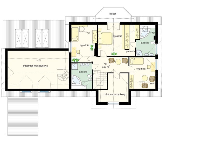 Poddasze projektu Dom z firmą