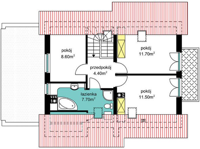 Poddasze projektu BW-36 wariant 4