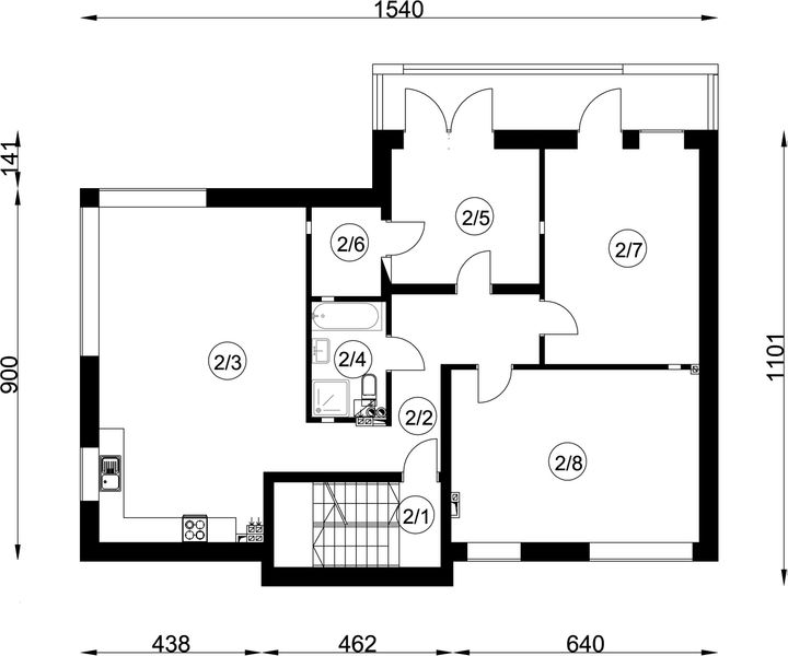 Piętro 1 projektu B-79
