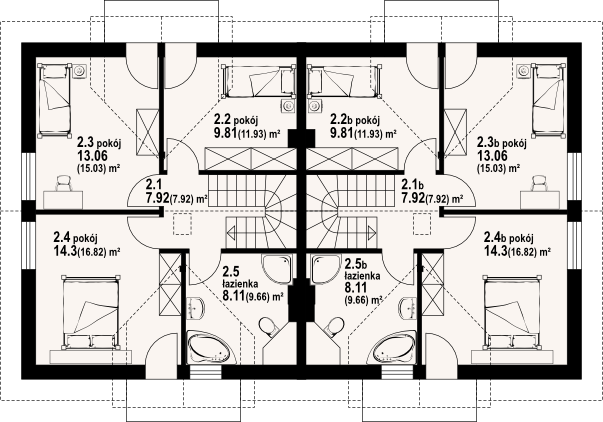 Poddasze projektu Gładyszówka ab