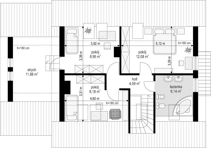 Poddasze projektu Zgrabny