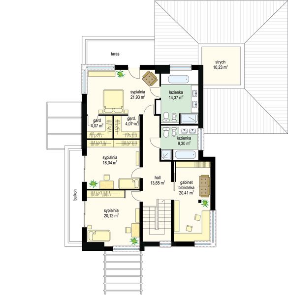 Piętro 1 projektu Południowy