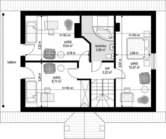 Poddasze projektu Radosny