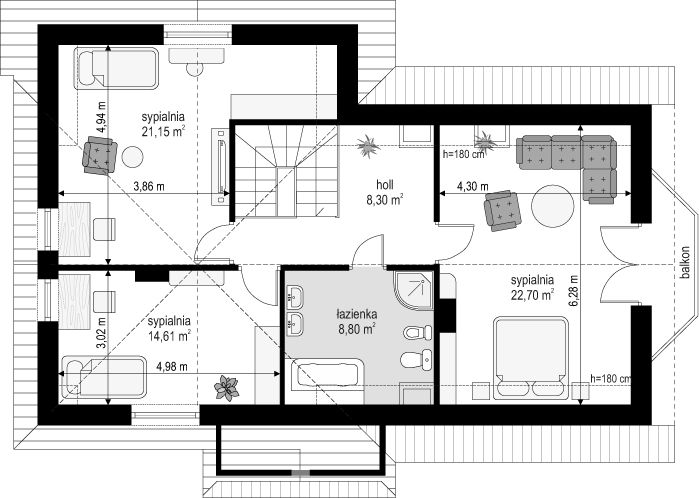 Poddasze projektu Wesoły