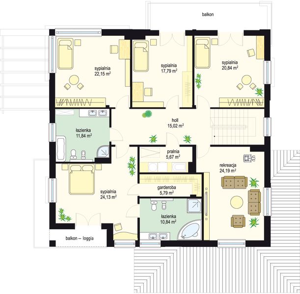 Piętro 1 projektu Wiola