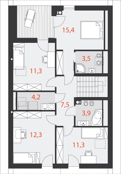 Poddasze projektu Dostępny 1