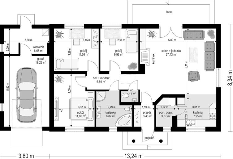 Parter projektu Słoneczny z poddaszem