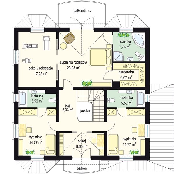 Piętro 1 projektu Stylowy