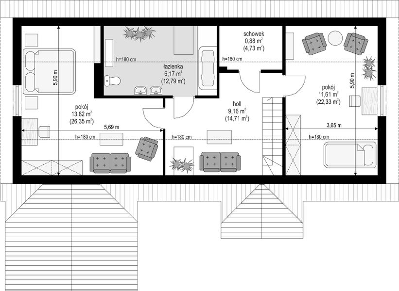 Poddasze projektu Szczygieł