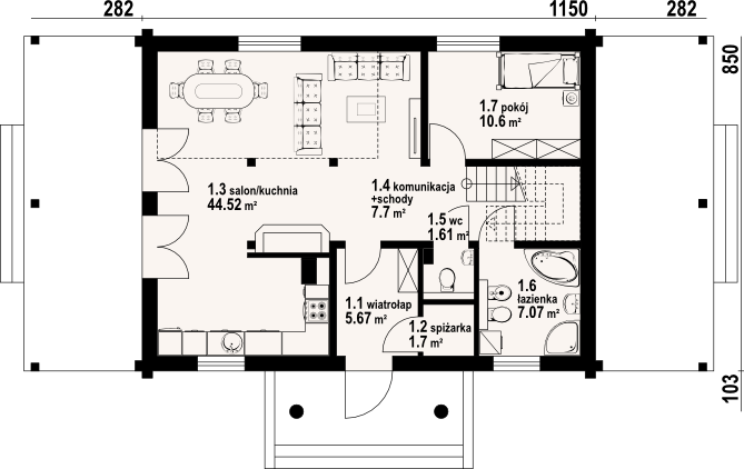 Parter projektu Chmielniki małe dw 11 rx