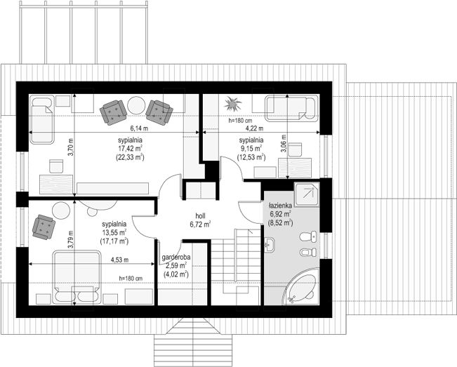 Poddasze projektu Leśny Zakątek 2