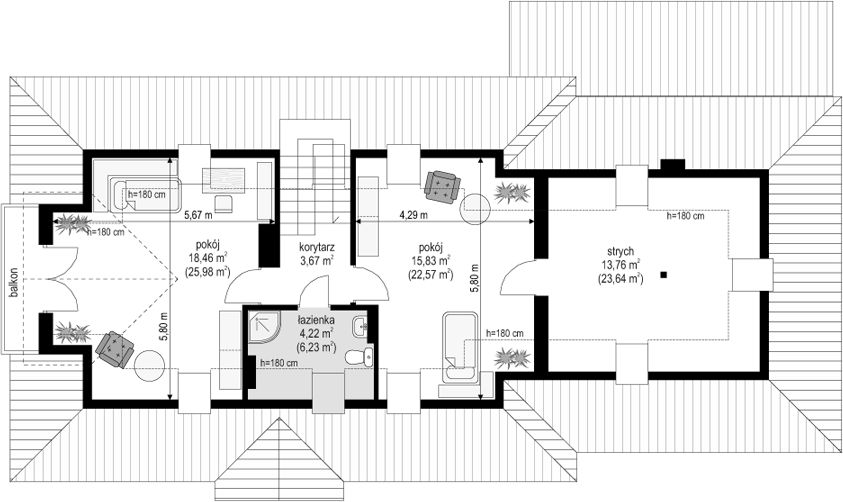 Poddasze projektu Magnolia