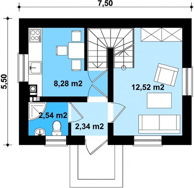 Parter projektu G320 - Budynek rekreacji indywidualnej