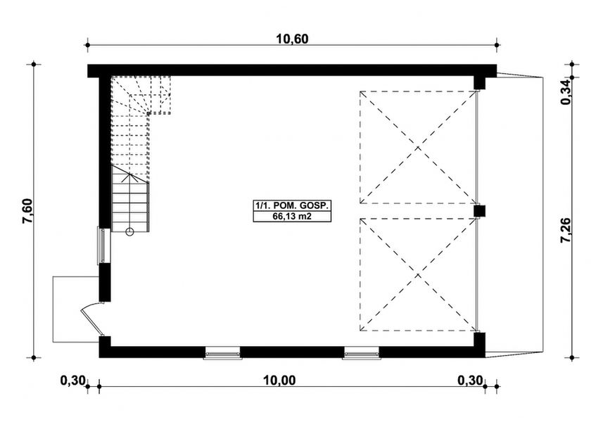 Parter projektu G321 - Budynek gospodarczy