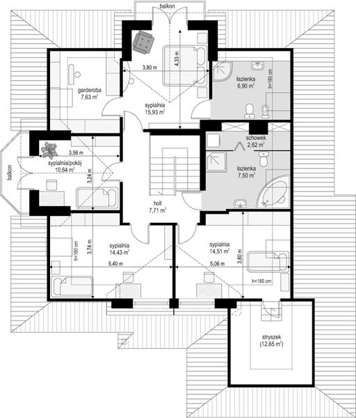 Poddasze projektu Hornówek 2