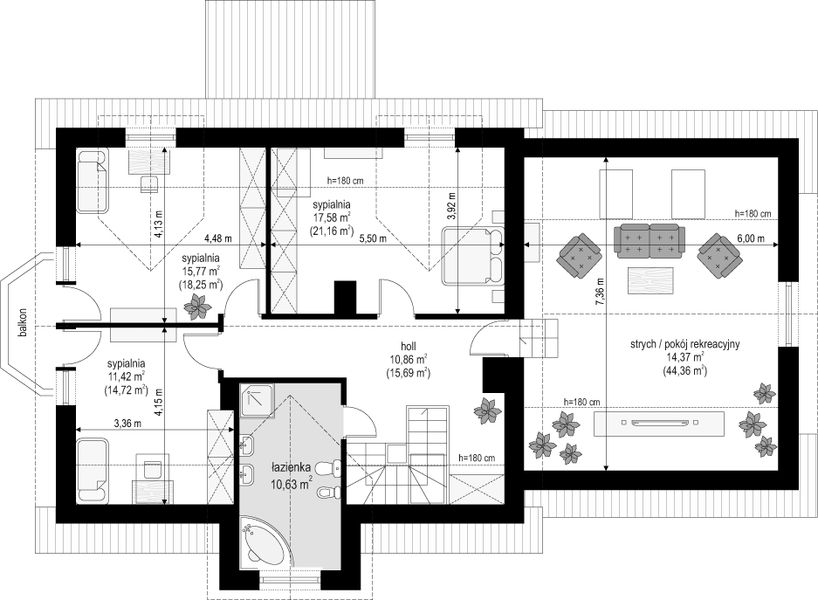 Poddasze projektu Zgrabny 5