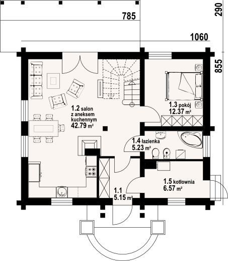 Parter projektu Brzeg średni 15 dw