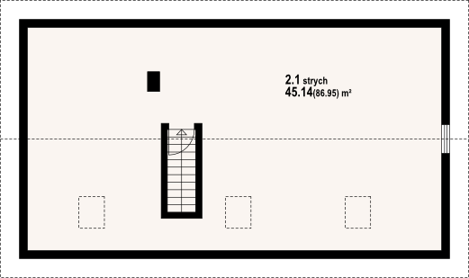 Poddasze projektu Budynek gospodarczy bg-4