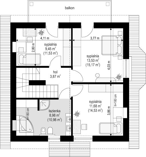 Poddasze projektu Michalina