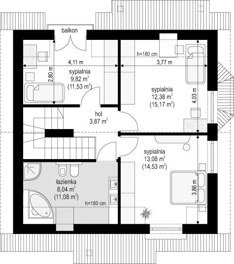 Poddasze projektu Michałek