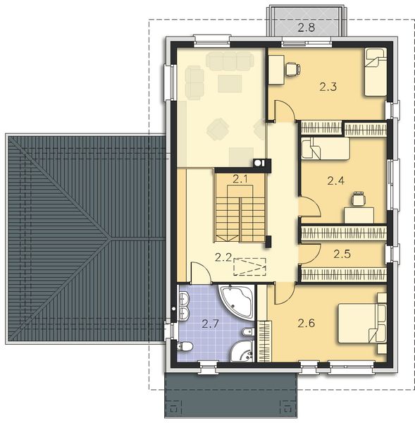 Piętro 1 projektu Arbon DCP318