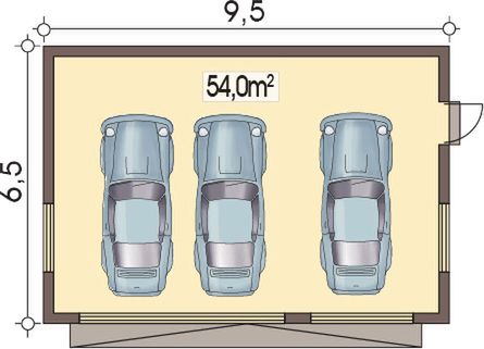 Parter projektu Garaż APG-6 wersja B garaż