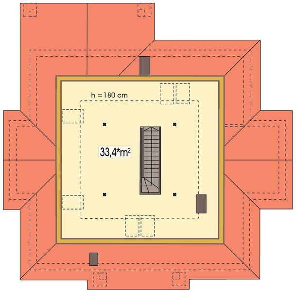 Poddasze projektu Arabella wersja C paliwo stałe