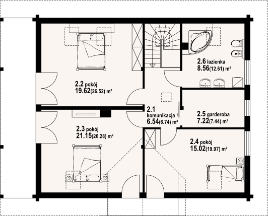 Poddasze projektu Świdnica 25 dw
