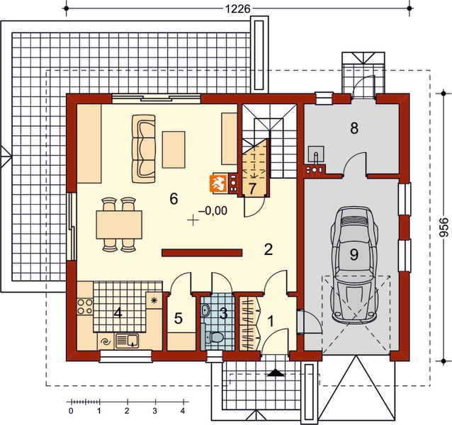 Parter projektu Sznaucer 2 z garażem