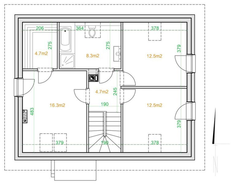 Poddasze projektu eko Typowy 2