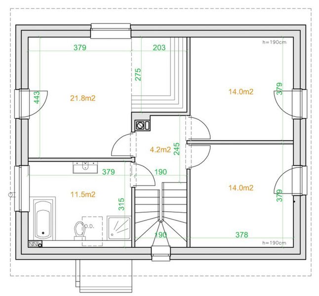 Poddasze projektu eko Typowy 3