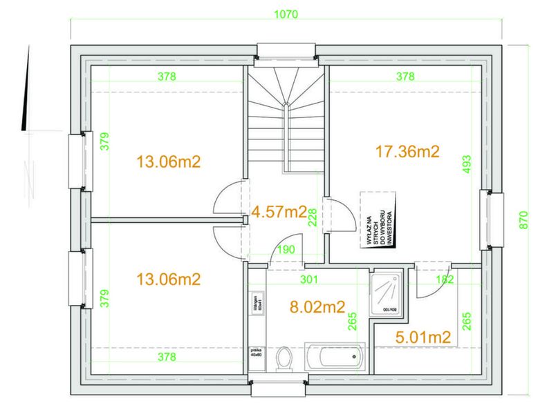 Poddasze projektu eko Typowy 9