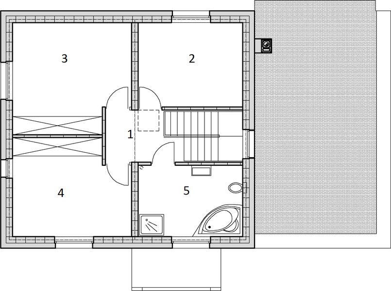 Piętro 1 projektu eko Typowy 23