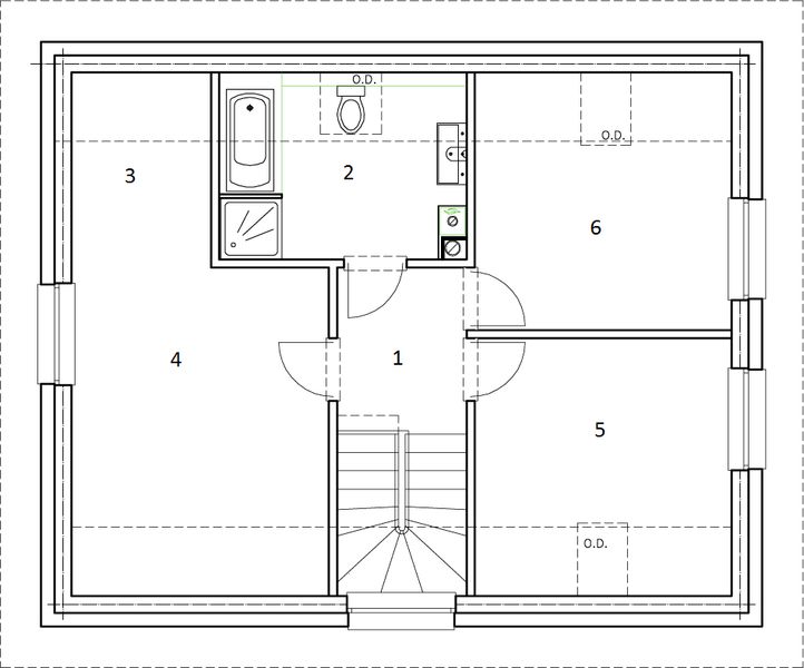 Poddasze projektu eko Typowy 2a