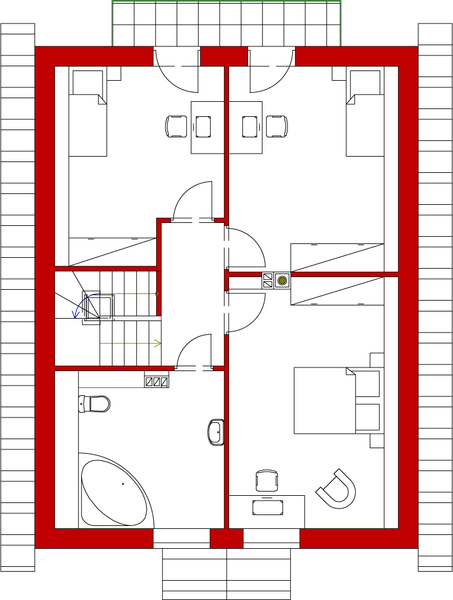 Poddasze projektu Domek Południowy (015 BK v3)
