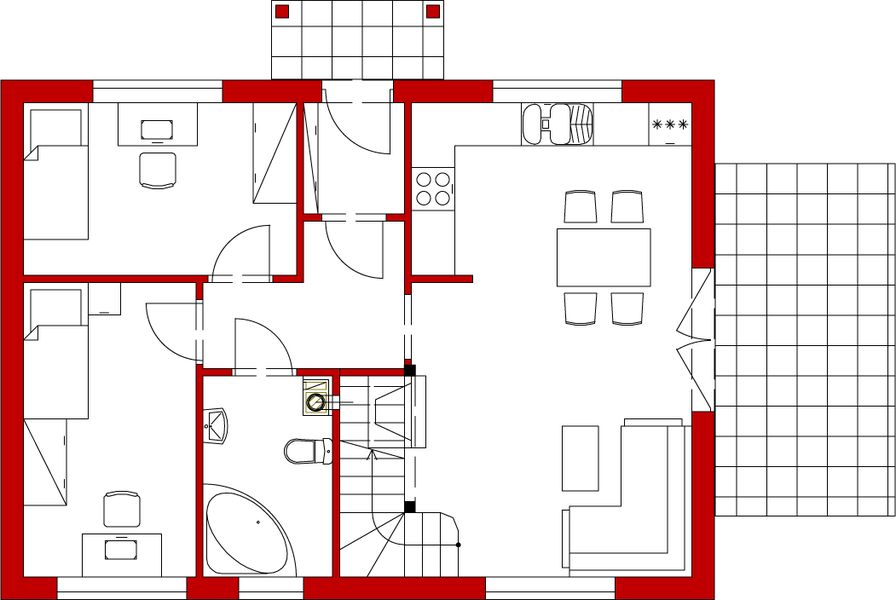 Parter projektu Domek w Lipowej (019 SK v3)