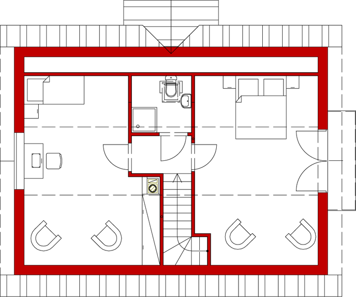 Poddasze projektu Domek w Lipowej (019 SK v3)