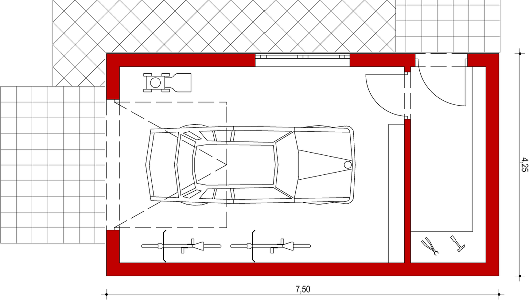 Parter projektu Garaż GP 25.38