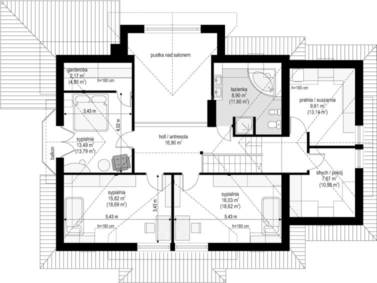 Poddasze projektu Rubin 2