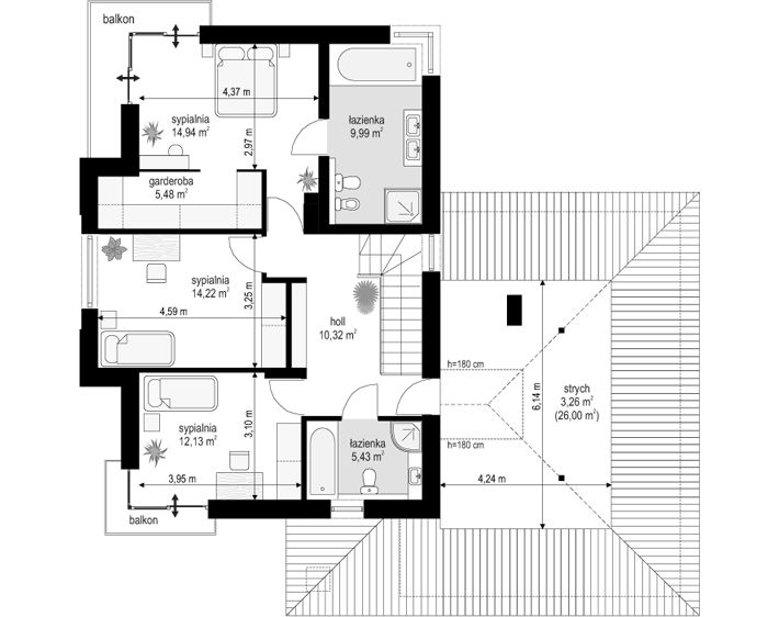 Piętro 1 projektu Turkus