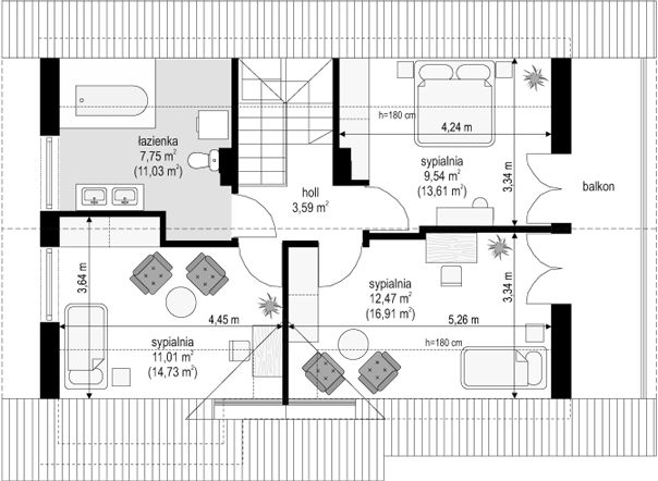 Poddasze projektu Wisełka