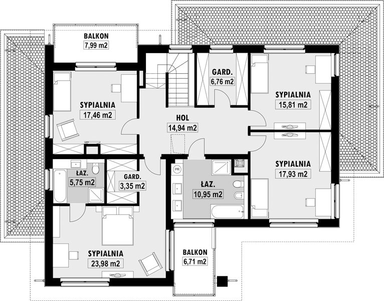 Piętro 1 projektu E-186