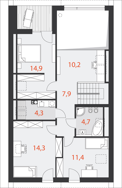 Poddasze projektu Dostępny 4A