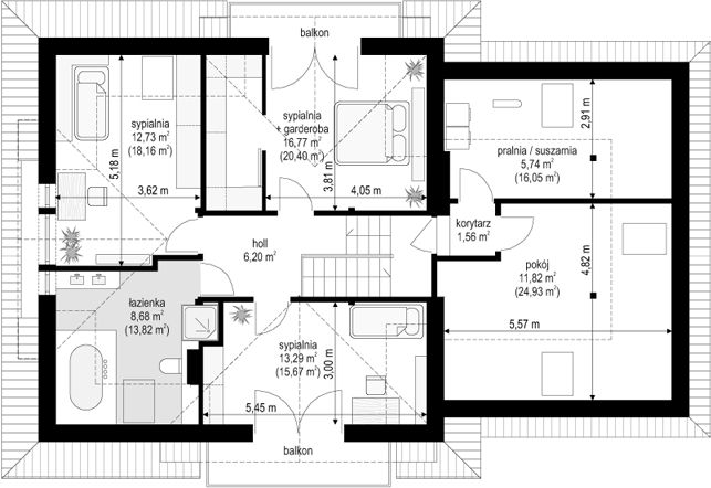 Poddasze projektu Willa Julia 2