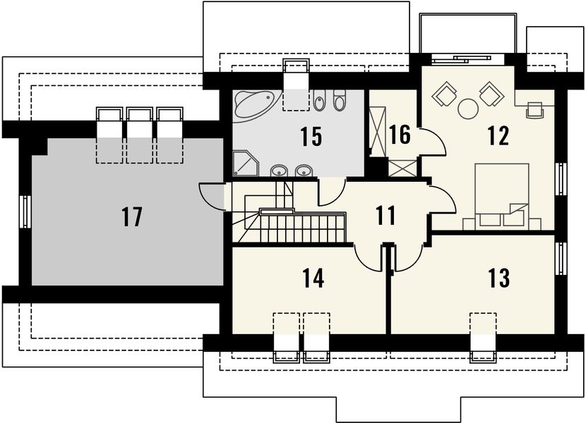 Poddasze projektu Jodła 2G